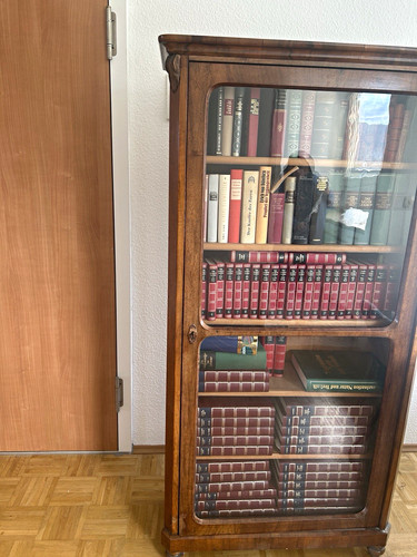 Freistehende holz glas vitrine - freistehende,