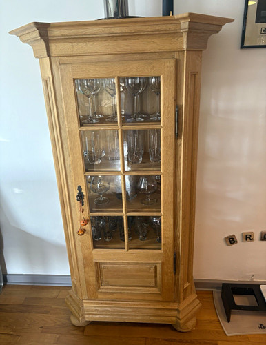 Vitrine holz glas braun - vitrine,