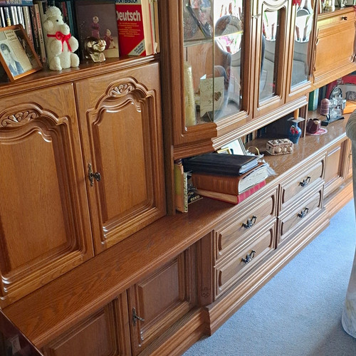 Wohnzimmerschrank holz glas - wohnzimmerschrank, holz/glas