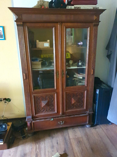 Vitrine braun holz eiche - braun, 2