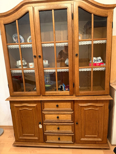Vitrine holz braun - holz, freistehend
