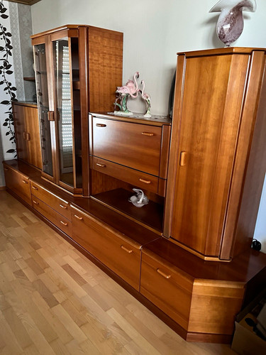 Wohnwand kirsche holz braun - kirsche-holz,
