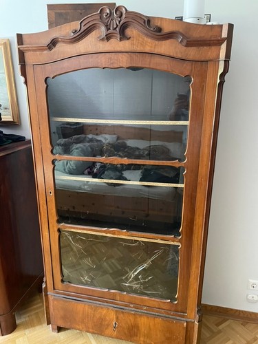 Antiker glasvitrinenschrank - antiker,